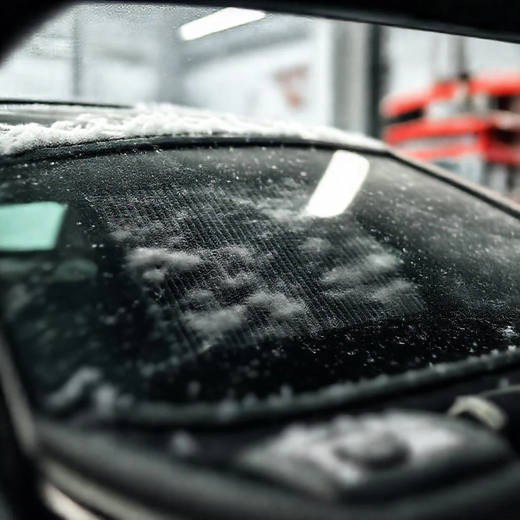 Детальное фото: Потеют окна в Skoda Rapid зимой: забитый угольный салонный фильтр
