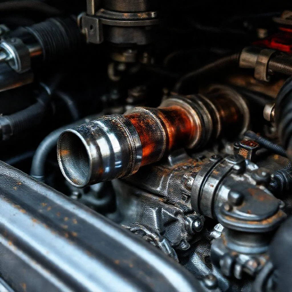 Детальное фото: Прогар выпускного клапана на Renault K4M при работе на ГБО: признаки потери компрессии