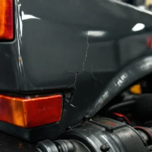 Фото по теме: Трещины на шпатлевке заднего крыла Lada Vesta: превышение допустимой толщины
