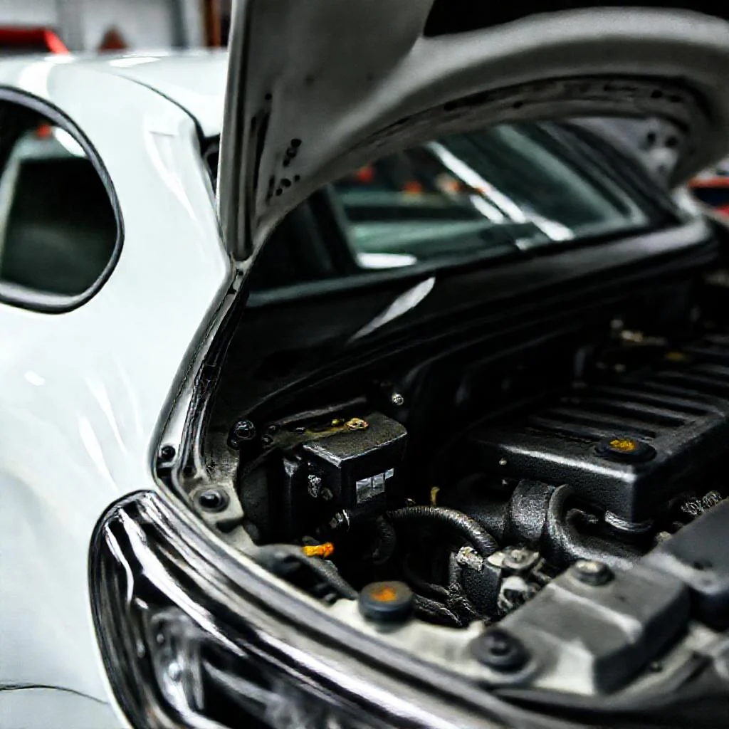 Детальное фото: Почему желтеет прозрачный лак HS на белом кузове Kia Rio 3