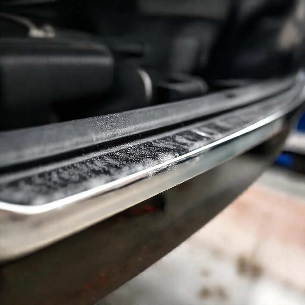 Помутнение хрома на молдингах BMW X5 F15: реакция с бесконтактной пеной Иллюстрация к статье: Помутнение хрома на молдингах BMW X5 F15: реакция с бесконтактной пеной