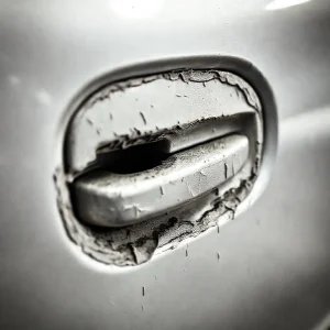 Фото по теме: Протирание ЛКП до грунта под дверными ручками Nissan X-Trail