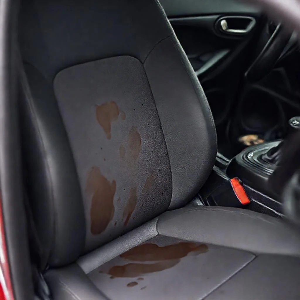Разводы на сиденьях Skoda Rapid после самостоятельной очистки пеной Ваниш Детальное фото: Разводы на сиденьях Skoda Rapid после самостоятельной очистки пеной Ваниш