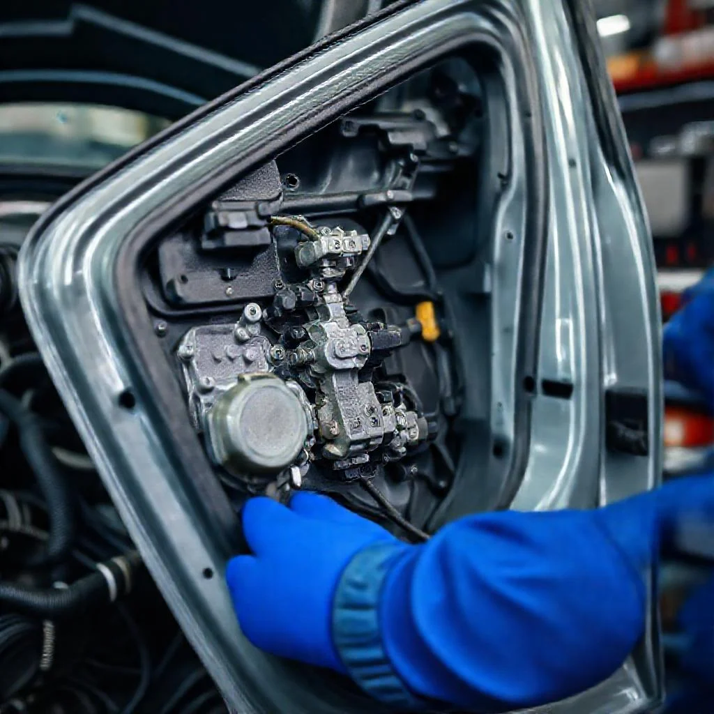 Детальное фото: Как разобрать переднюю дверь VW Polo Sedan для замены стеклоподъемника