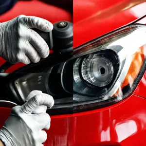 Фото по теме: Как отполировать пластиковые фары Kia Rio 3 машинкой и нанести лак