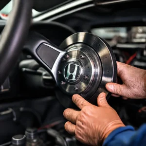 Фото по теме: Бьет руль при легком нажатии на тормоз Honda Accord 8: неравномерная толщина диска DTV