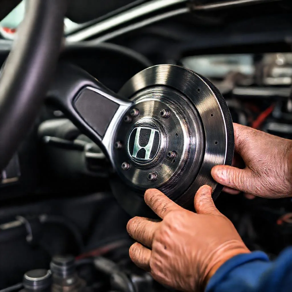 Бьет руль при легком нажатии на тормоз Honda Accord 8: неравномерная толщина диска DTV Иллюстрация к статье: Бьет руль при легком нажатии на тормоз Honda Accord 8: неравномерная толщина диска DTV