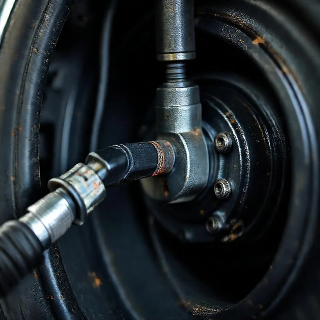 Отказ переднего левого датчика ABS на BMW E39: повреждение провода в арке Детальное фото: Отказ переднего левого датчика ABS на BMW E39: повреждение провода в арке