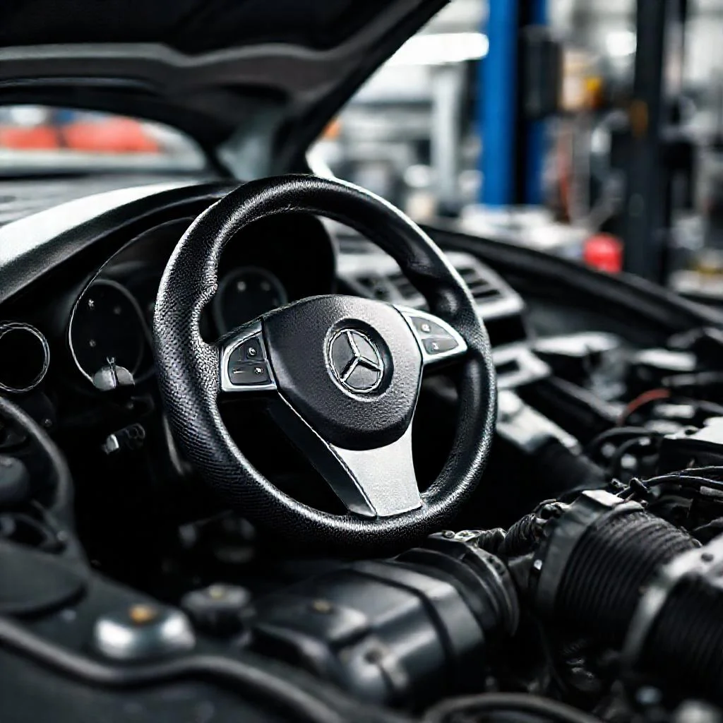 Детальное фото: Ошибка блока ESP на Mercedes W211: отказ датчика угла поворота рулевого колеса