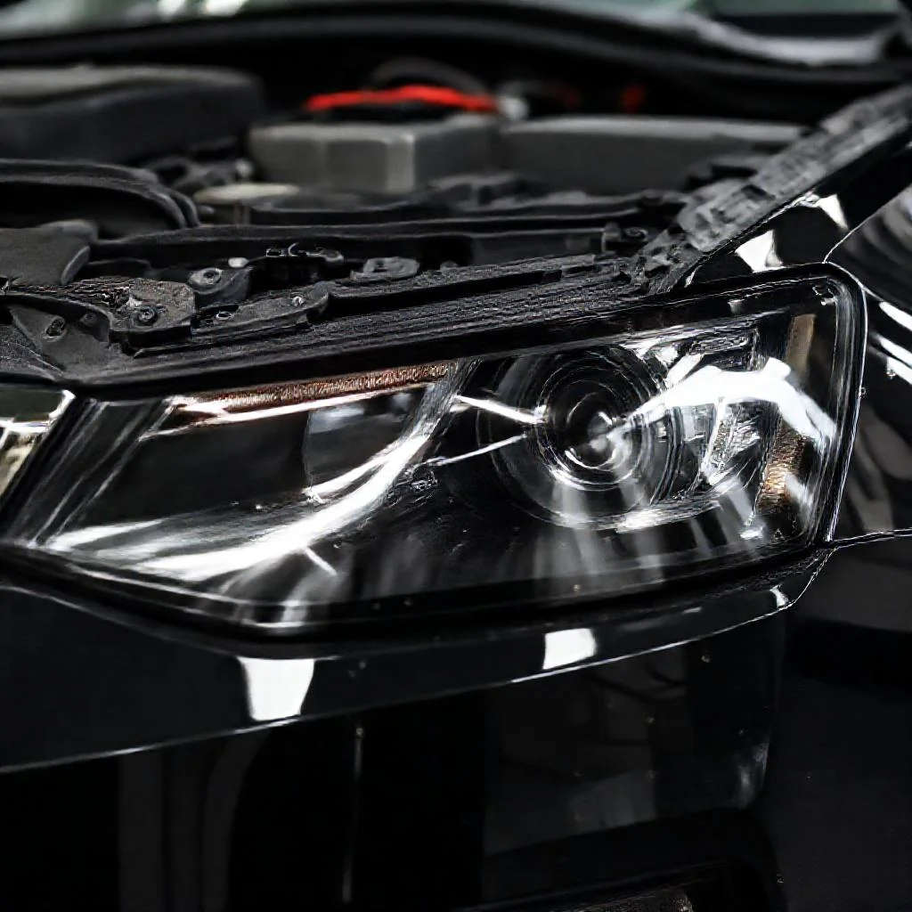 Детальное фото: Трясется свет линзы на неровностях Skoda Octavia A7: сломано крепление корректора