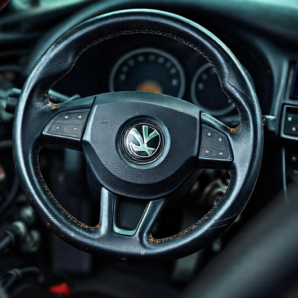 Иллюстрация к статье: Тяжелый руль на Skoda Octavia A7 с ЭУР: окисление контактов на рейке
